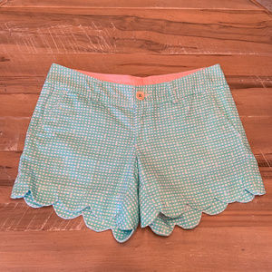 Lilly Pulitzer Buttercup Shorts Blue Gingham 0